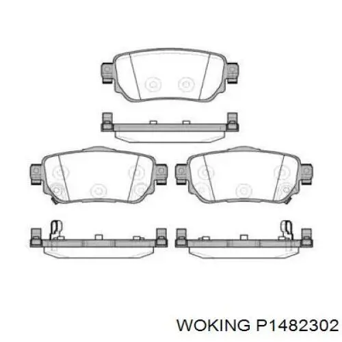 P14823.02 Woking pastillas de freno traseras