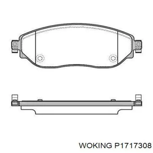 P1717308 Woking pastillas de freno delanteras