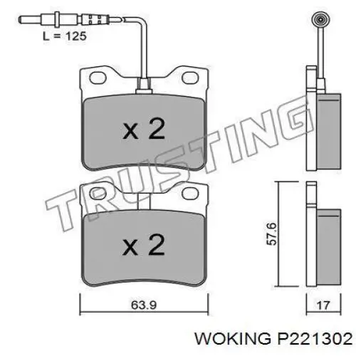 P2213.02 Woking pastillas de freno traseras