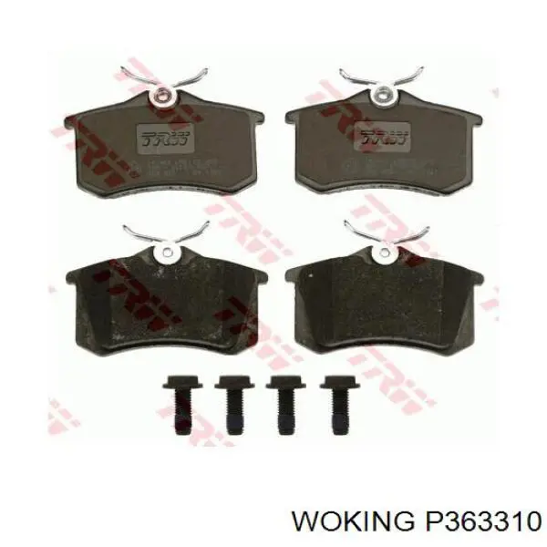 Pastillas de freno traseras P363310 Woking