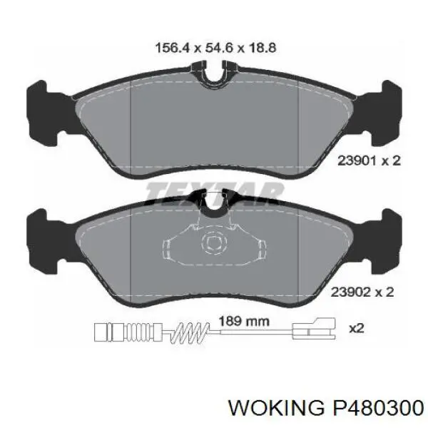 P4803.00 Woking pastillas de freno traseras