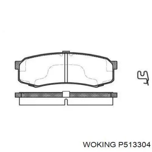 Pastillas traseras de freno Woking P513304 precio, desde 17,53 EUR