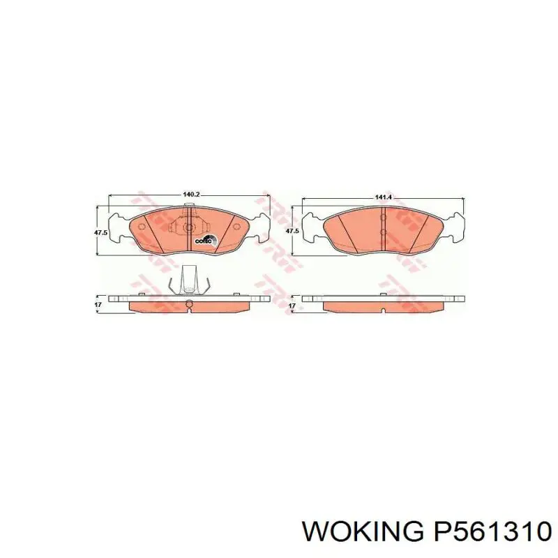 P561310 Woking pastillas de freno delanteras