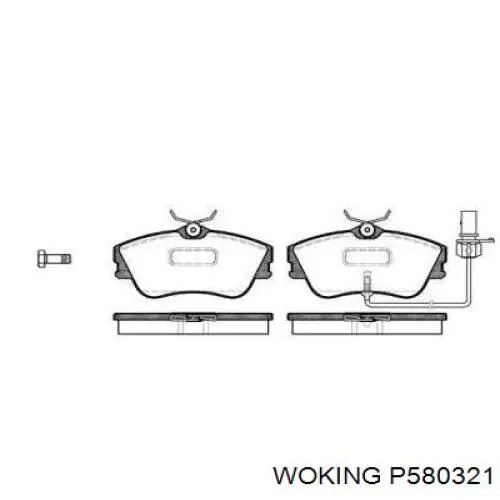 Comprar P580321 Woking Pastillas delanteras de freno