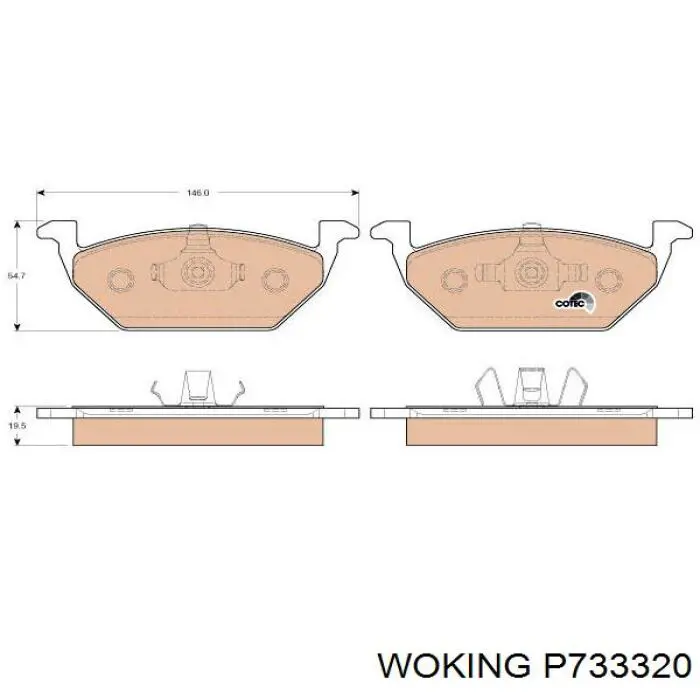 Comprar P733320 Woking Pastillas delanteras de freno