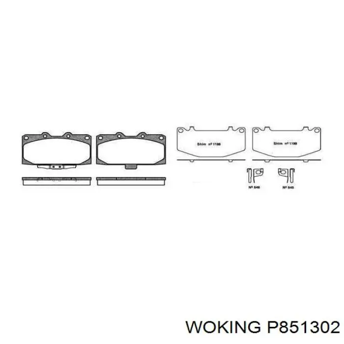 P851302 Woking Pastillas delanteras