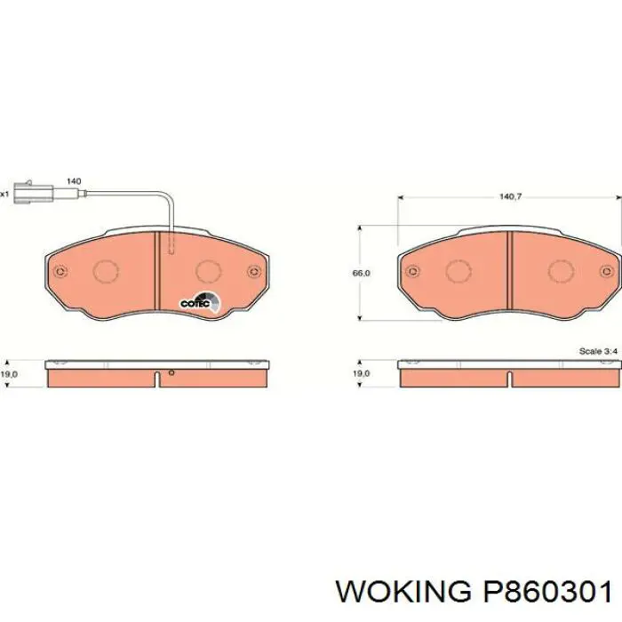 Pastillas de freno delanteras Fiat Ducato 2 230L