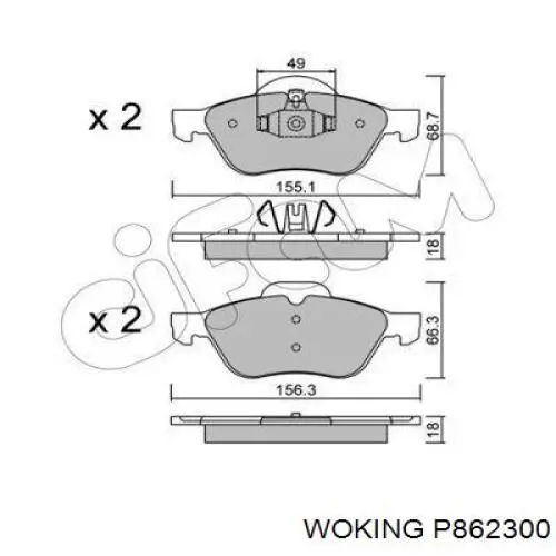 Pastillas de freno delanteras Renault Laguna 2 BG0, BG1
