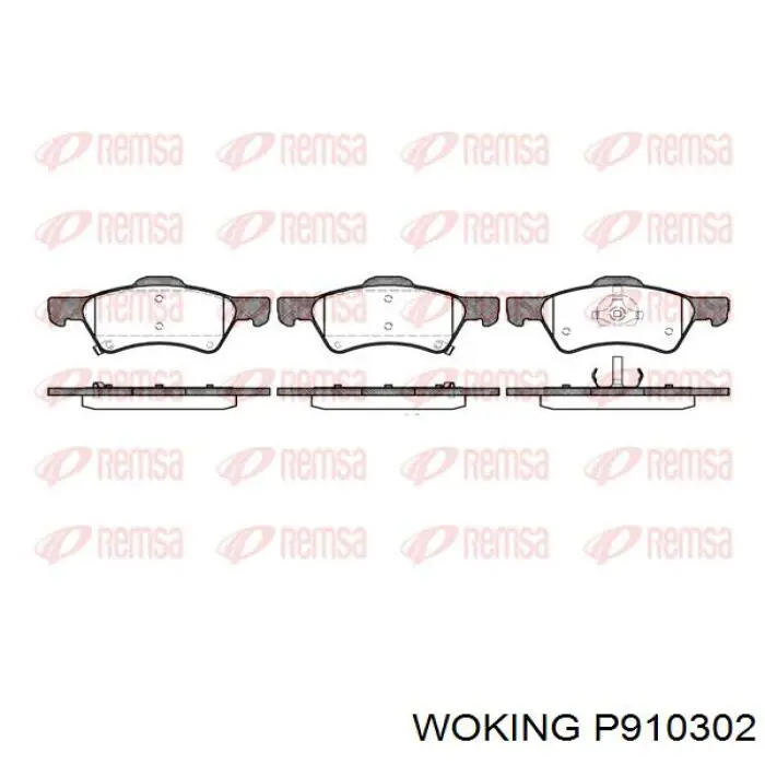 P9103.02 Woking pastillas de freno delanteras