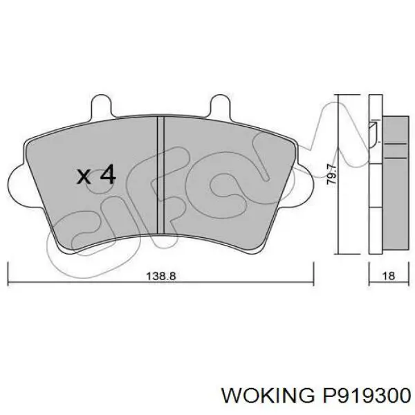 P919300 Woking pastillas de freno delanteras