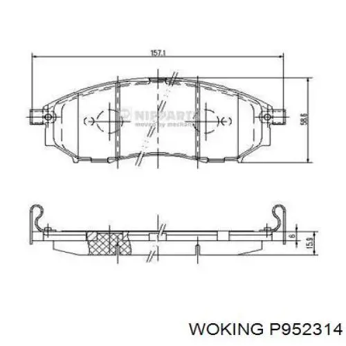 Pastillas de freno delanteras Nissan Navara D40M