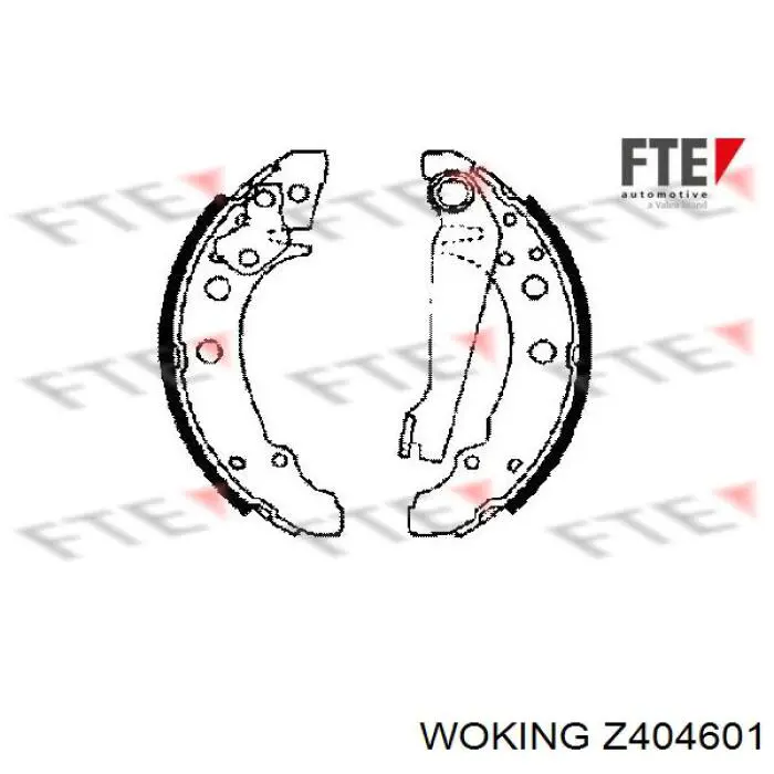 Zapatas de freno traseras Woking Z404601