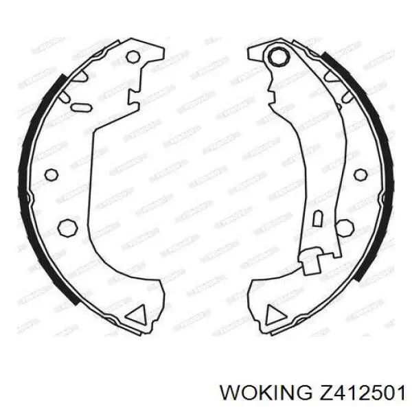 Z412501 Woking zapatas de frenos de tambor traseras