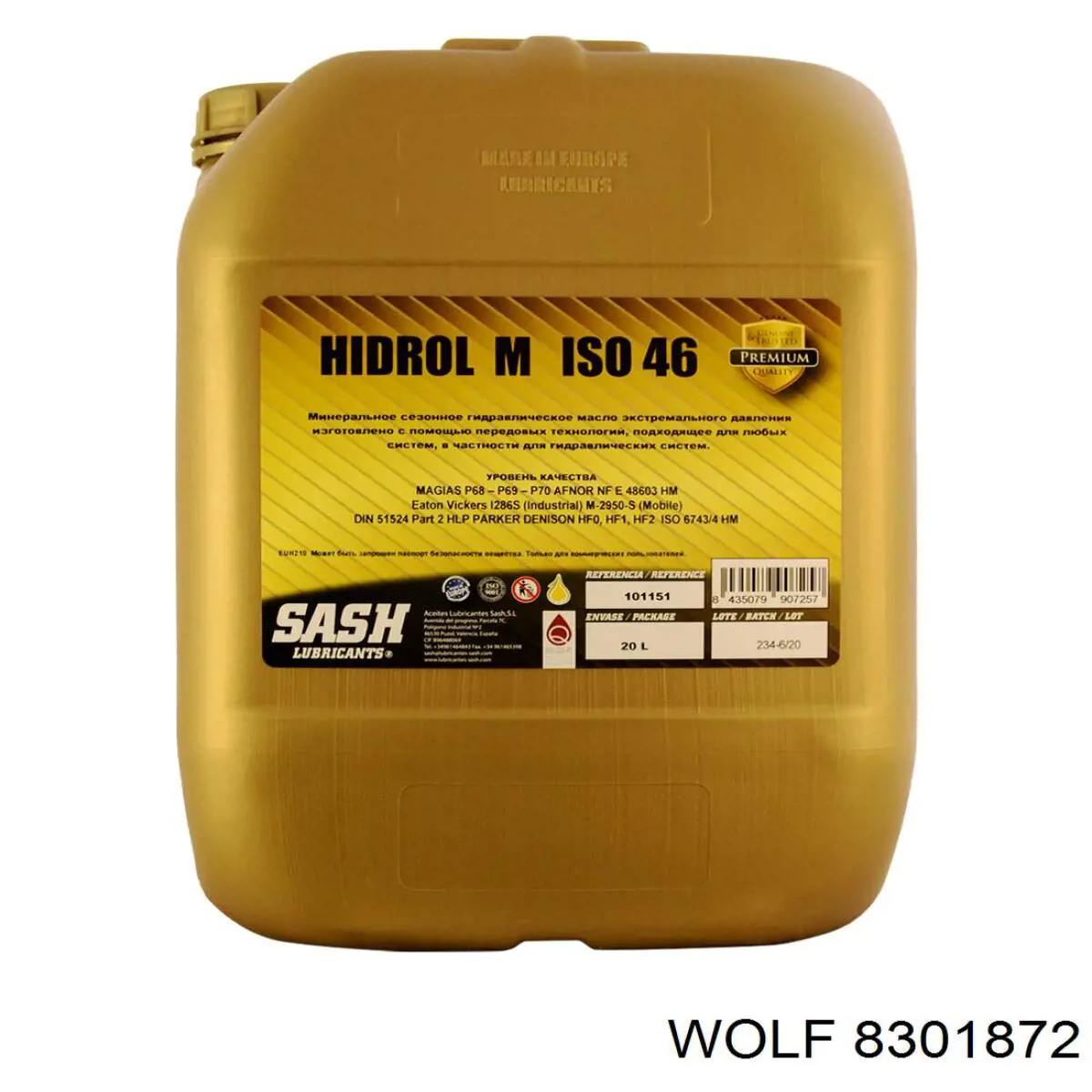 8301872 Wolf aceite hidráulico para dirección asistida