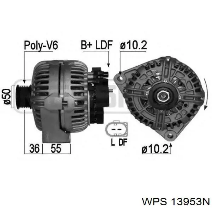 13953N WPS alternador