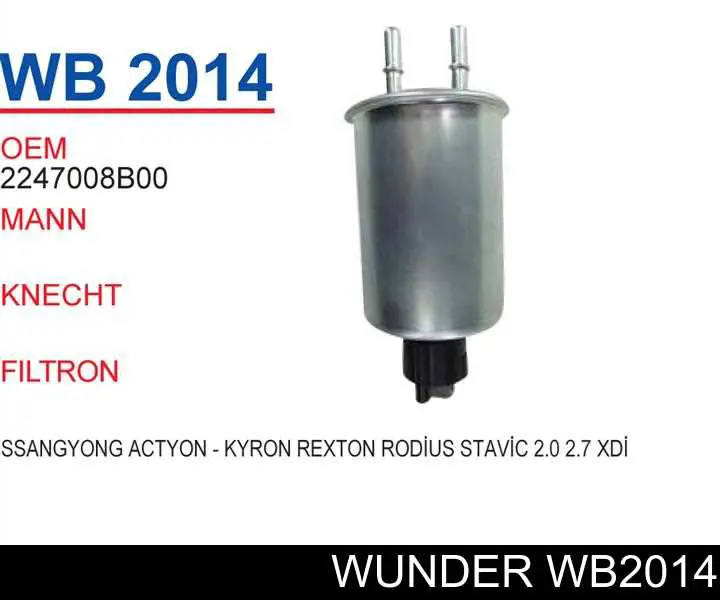 WB2014 Wunder Filtro de gasolina