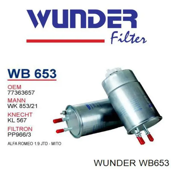 WB653 Wunder Filtro de gasolina