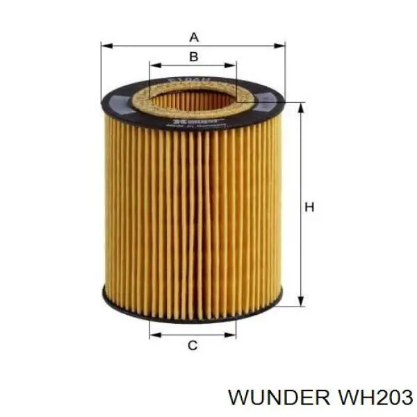 WH203 Wunder Filtro de aire de motor