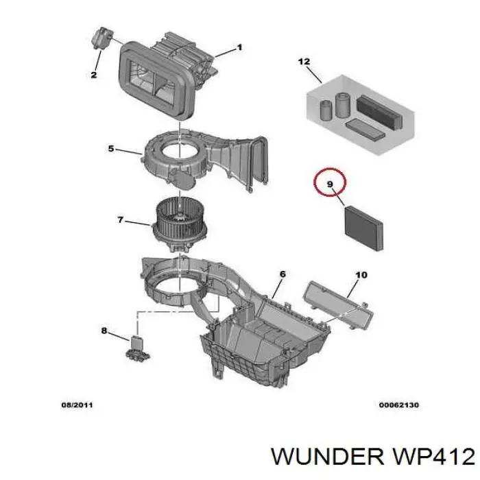 Comprar WP412 Wunder Filtro de aire del habitáculo