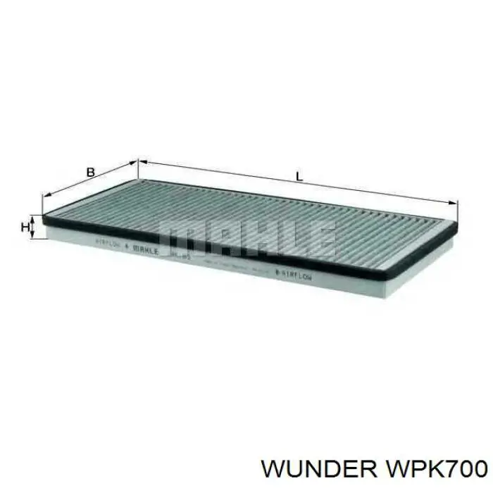 WPK 700 Wunder filtro de habitáculo