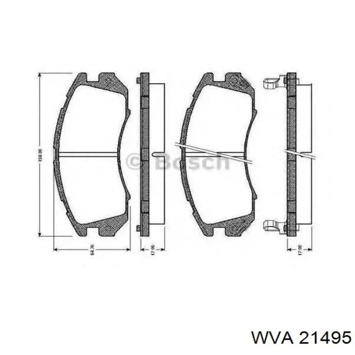 21495 WVA pastillas de freno delanteras