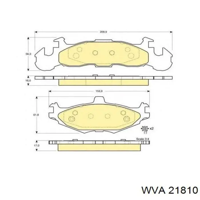 Pastillas de freno delanteras Jeep Cherokee 2 XJ