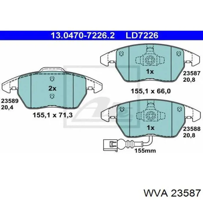 Pastillas de freno delanteras Seat Leon 2 1P1