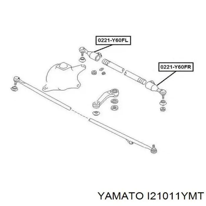 I21011YMT Yamato rótula barra de acoplamiento exterior