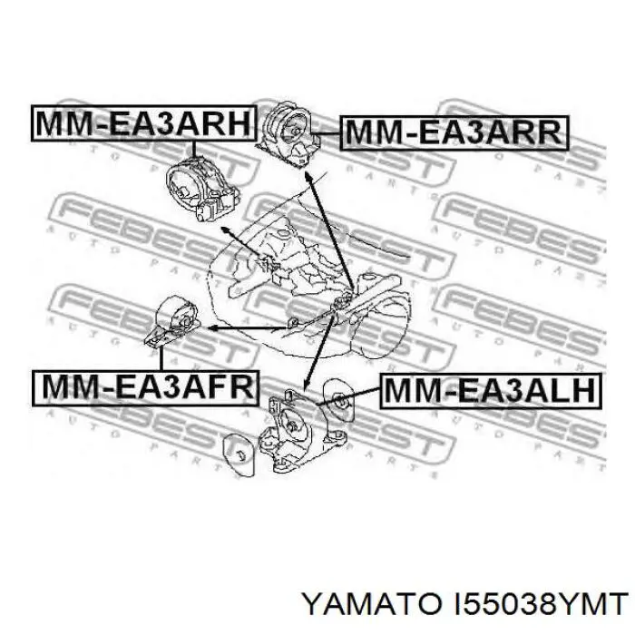 I55038YMT Yamato soporte motor delantero
