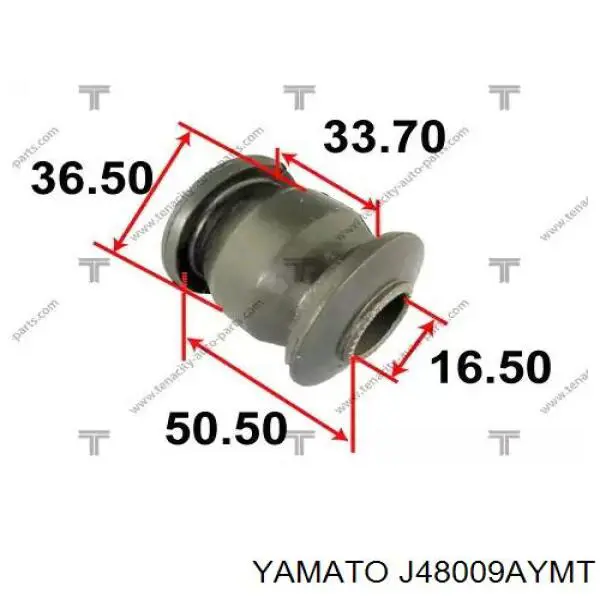 J48009AYMT Yamato silentblock de suspensión delantero inferior