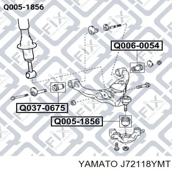 J72118YMT Yamato casquillo de barra estabilizadora delantera