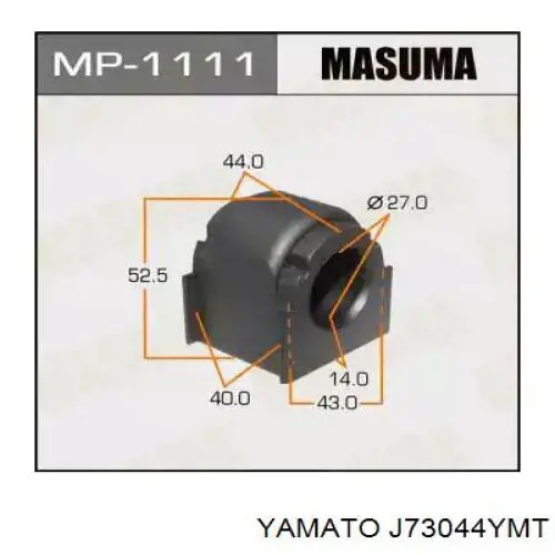 Buje de barra estabilizadora delantera EG2134156C Mazda