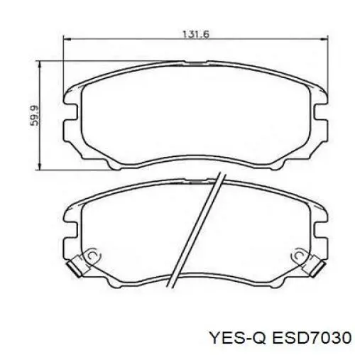 ESD7030 Yes-q pastillas de freno delanteras