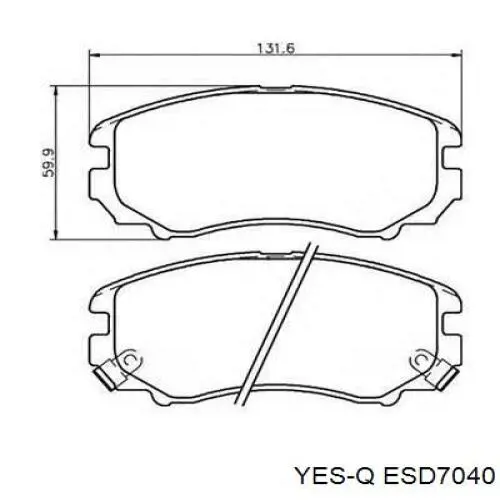 ESD7040 Yes-q pastillas de freno delanteras