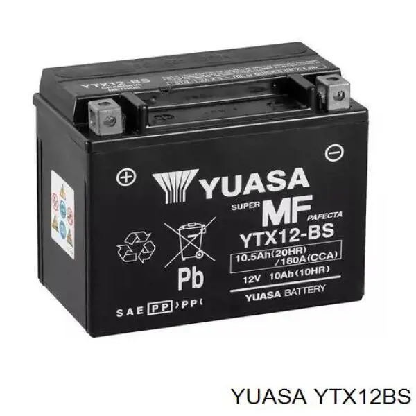 Batería de Arranque Yuasa Maintenance Free 10 ah 12 v (YTX12BS)