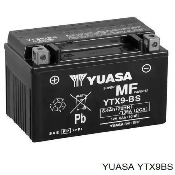 Batería de Arranque Yuasa Maintenance Free 8 ah 12 v B00 (YTX9BS)