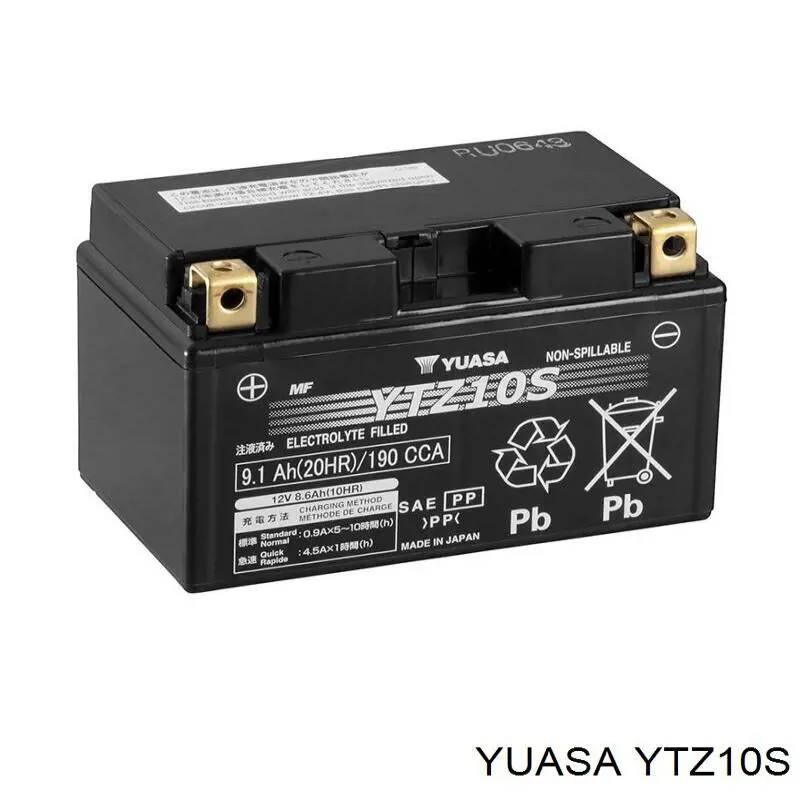 Batería de Arranque Yuasa High Performance Maintenance Free 8.6 ah 12 v B00 (YTZ10S)