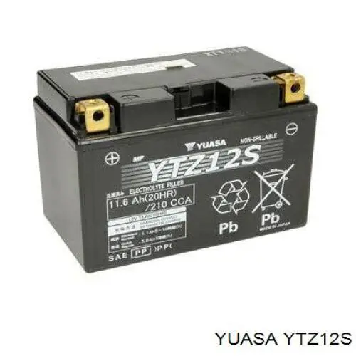 Batería de Arranque Yuasa High Performance Maintenance Free 11 ah 12 v B00 (YTZ12S)