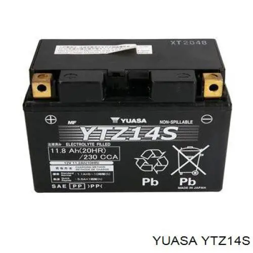 Batería de Arranque Yuasa High Performance Maintenance Free 11.2 ah 12 v B00 (YTZ14S)