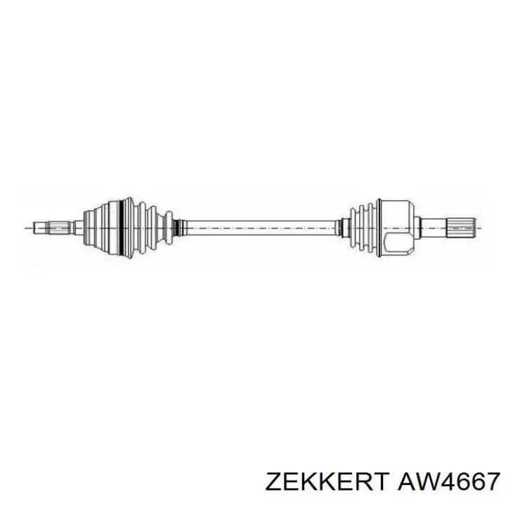 AW4667 Zekkert árbol de transmisión delantero izquierdo