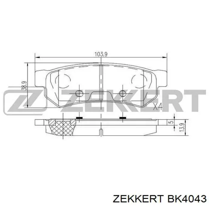 Juego de zapatas de frenos, freno de estacionamiento Nissan Tiida C11X