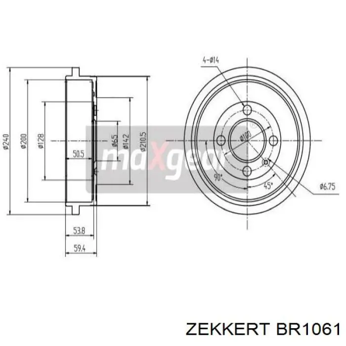 BR1061 Zekkert juego de reparación, pinza de freno trasero