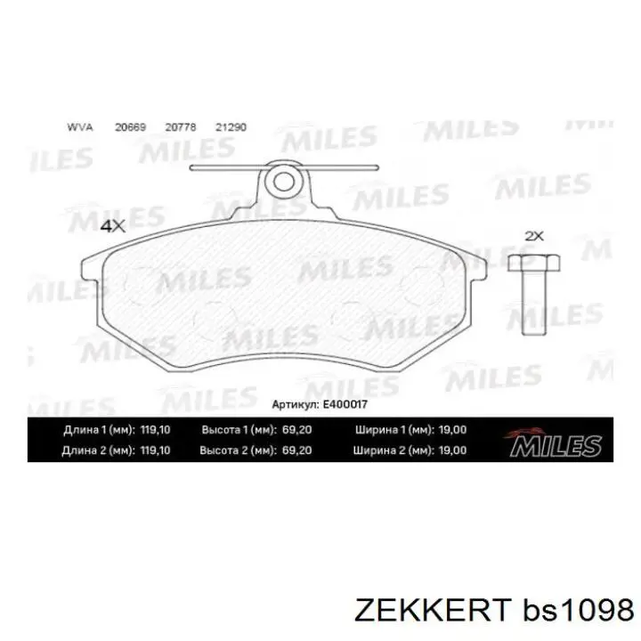 Pastillas de freno delanteras Seat Toledo 1 1L