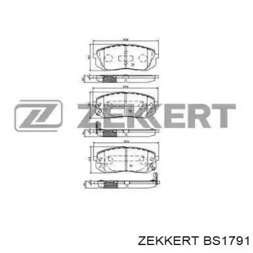 BS1791 Zekkert pastillas de freno delanteras