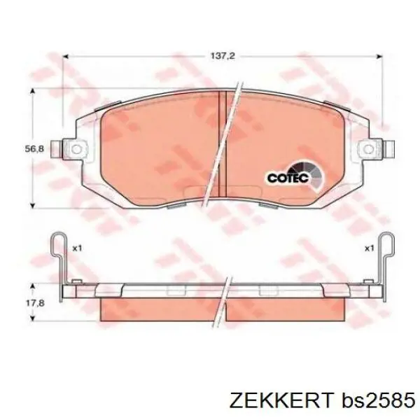Pastillas de freno delanteras Subaru Impreza 3 GH