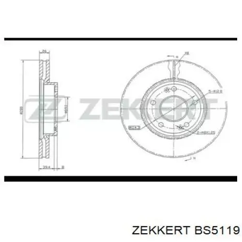 BS5119 Zekkert freno de disco delantero