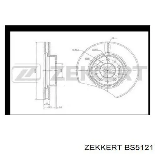 BS5121 Zekkert freno de disco delantero