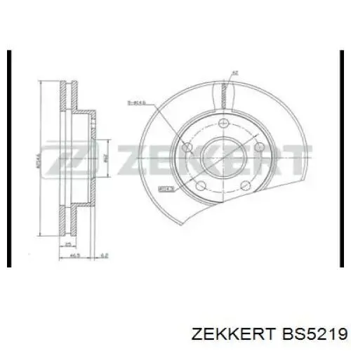 BS5219 Zekkert freno de disco delantero