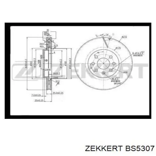 BS5307 Zekkert freno de disco delantero