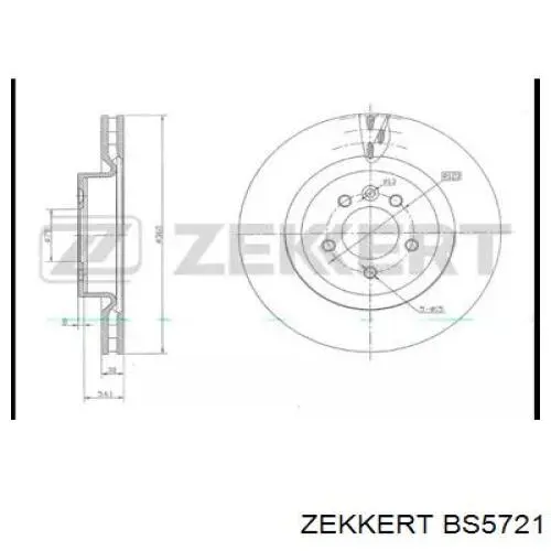 BS5721 Zekkert disco de freno delantero